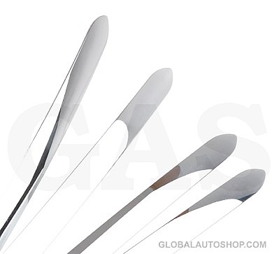 Cadillac chrome bumper corner trim for front and rear bumper corners, flexible chrome molding that can refresh worn bumper corner pieces